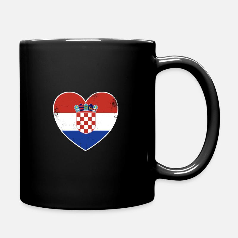 Kroatien Liebe kroatisches Design - Tasse einfarbig - Schwarz