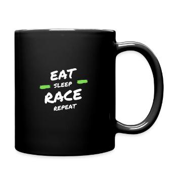 Simracer, Simracing, Eat Sleep Repeat Gift - Full Colour Mug - black - Right