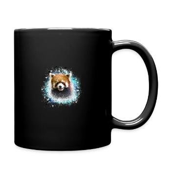 Roter panda ,Graffiti, Malerei,pandabär, bär, rot - Tasse einfarbig - Schwarz - Rechts