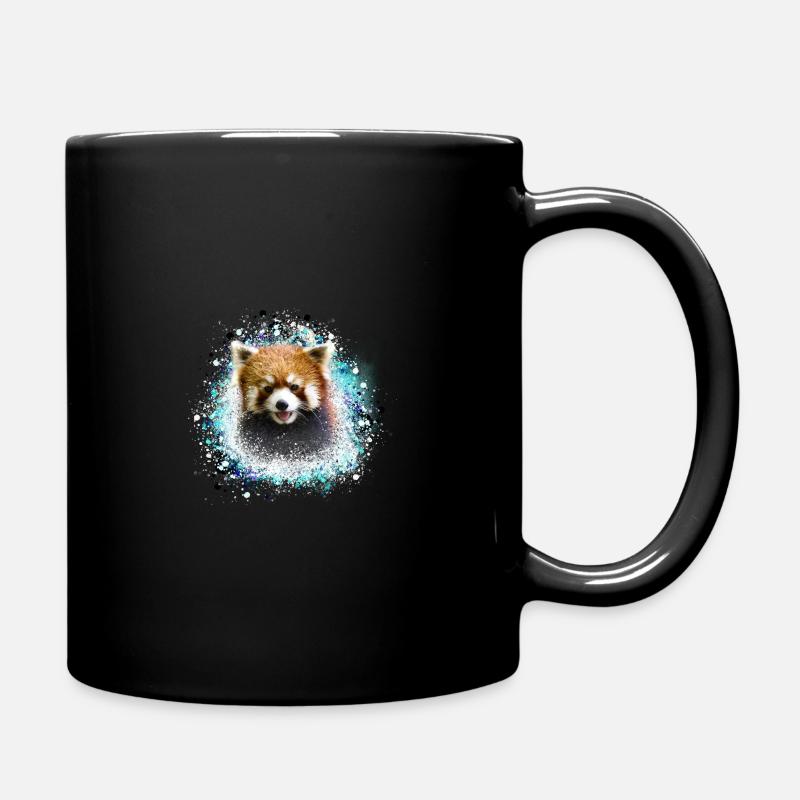 Roter panda ,Graffiti, Malerei,pandabär, bär, rot - Tasse einfarbig - Schwarz