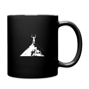 Alpinist on TOP bright - Full Colour Mug - black - Right