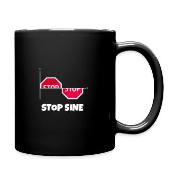 STOP SINE - Sinuskurve - Tasse einfarbig - Schwarz - Rechts