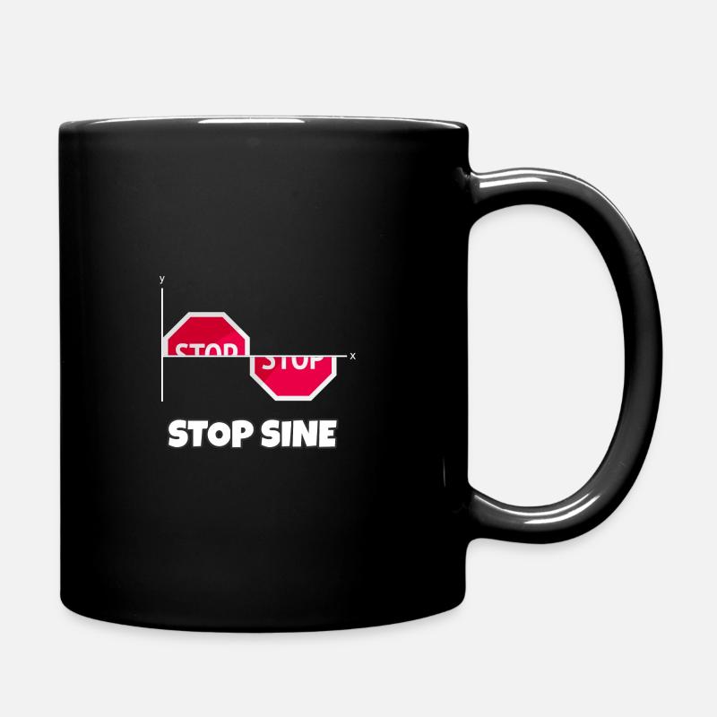 STOP SINE - Sinuskurve - Tasse einfarbig - Schwarz