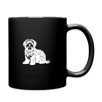 Havanese Dog Silhouette - Full Colour Mug - black - Right
