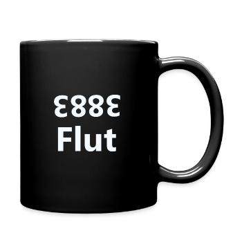 3883 und Flut - Tasse einfarbig - Schwarz - Rechts