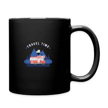 Van Travel time Wohnmobil Womo T-shirt Cap Hoodie - Tasse einfarbig - Schwarz - Rechts