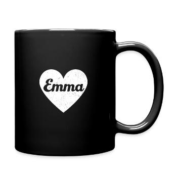 Emma First Name Gift Idea Heart Love I Love - Full Colour Mug - black - Right