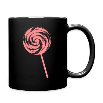 Retro Lolly - Tasse einfarbig - Schwarz - Rechts