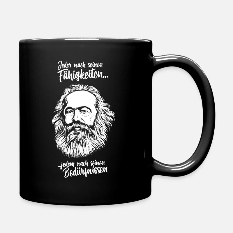 Karl Marx: Everyone according to his abilities ... (white) - Full Colour Mug - black