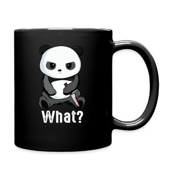 Panda with knife killerpanda bear panda bear gift - Full Colour Mug - black - Right