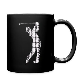 Golf golfer golfing - Full Colour Mug - black - Right