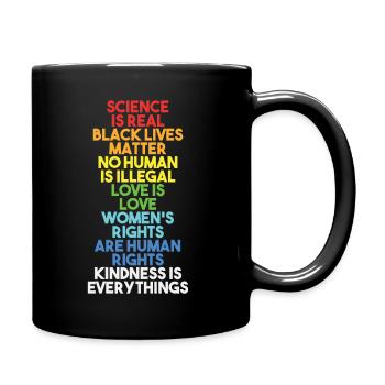 Science Is Real Black Lives Matter Equality Facts - Full Colour Mug - black - Right