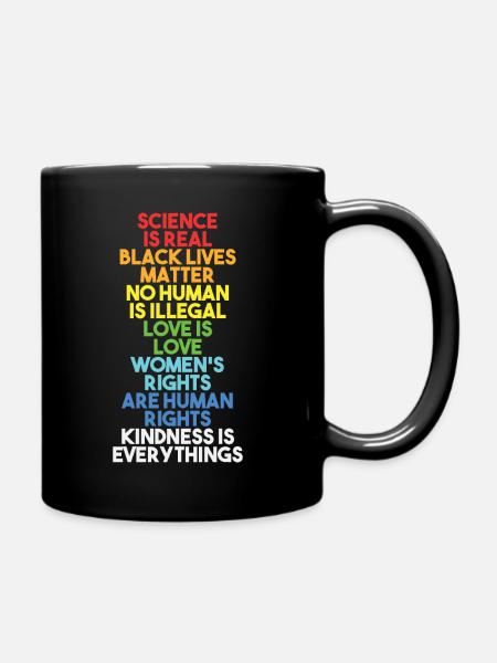 Wissenschaft ist echte schwarze Leben Materie Gleichheit Fakten - Tasse einfarbig - Schwarz