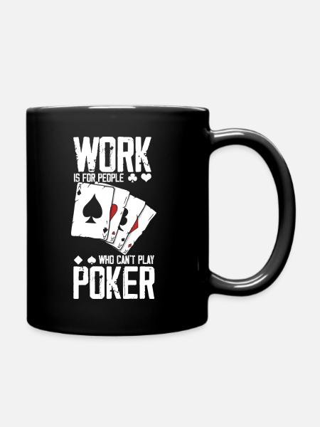 Poker - Mug uni - noir