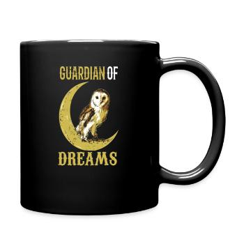 Owl, Eagle Owl, Nocturnal, Guard of Dreams, Bird - Full Colour Mug - black - Right