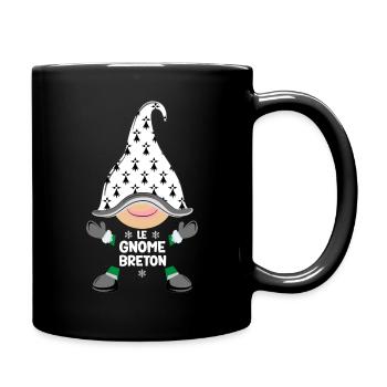Familie Weihnachtsregion Bretagne Gnome Breton - Tasse einfarbig - Schwarz - Rechts