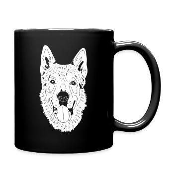 Tschechoslowakischer Wolfhund - Tasse einfarbig - Schwarz - Rechts