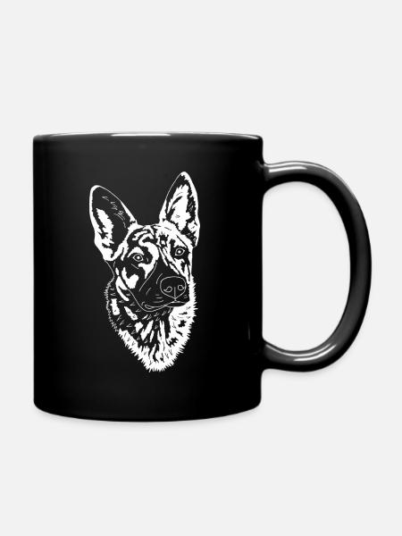 Holländischer Schäferhund - Tasse einfarbig - Schwarz