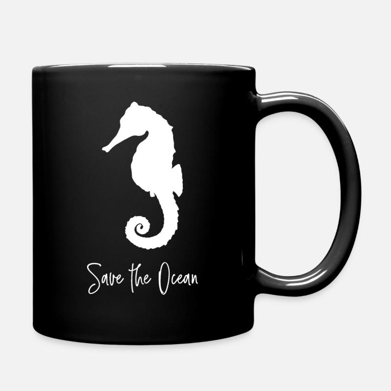 Sauvez l’océan - Hippocampe - Mug uni - noir
