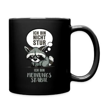 Ich Bin Nicht Stur - hell - Tasse einfarbig - Schwarz - Rechts