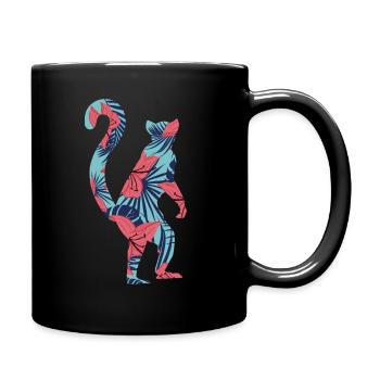 Lémuriens Madagascar Enfants Filles Femmes Lémurien - Mug uni - noir - Droite