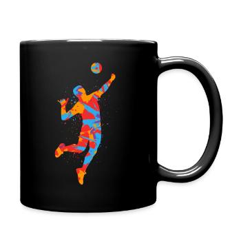 Volleyball de plage Coloré Joueurs de volleyball masculin Garçons - Mug uni - noir - Droite