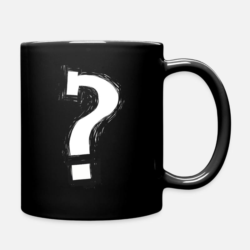 Fragezeichen - Tasse einfarbig - Schwarz