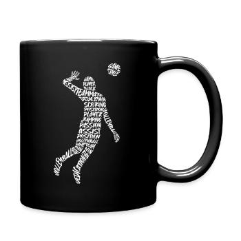 Volleyball Spieler Männer Jungen Volleyballer - Tasse einfarbig - Schwarz - Rechts