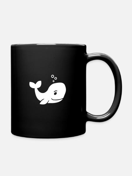 Wal - Tasse einfarbig - Schwarz
