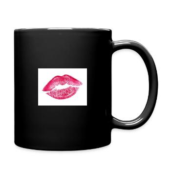 Kiss mouth - Full Colour Mug - black - Right