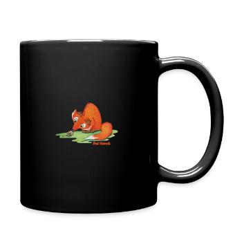 Fuchs Maus Freunde Fox and Mouse Friends - Tasse einfarbig - Schwarz - Rechts