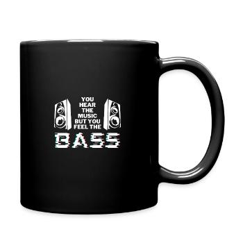Feel the Bass Bassist Gitarre Konzert Rock Metal - Full Colour Mug - black - Right