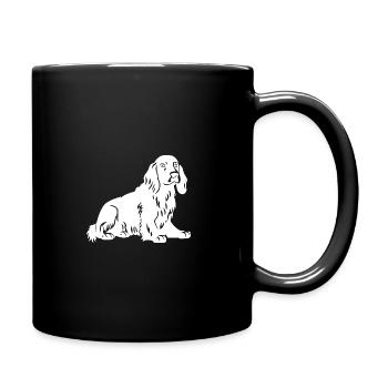 Cocker Spaniel Chien Silhouette - Mug uni - noir - Droite