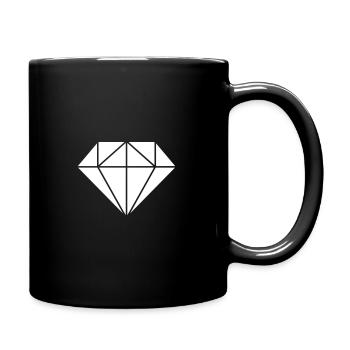 Diamond in weiss - Tasse einfarbig - Schwarz - Rechts