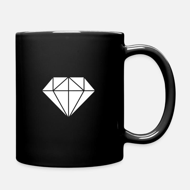 Diamond in weiss - Tasse einfarbig - Schwarz