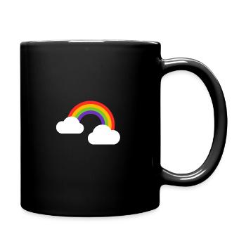 Nuages arc-en-ciel - Mug uni - noir - Droite