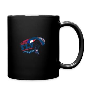 Paraglier propulsé paramoteur Crazy Fly France drapeau - Mug uni - noir - Droite