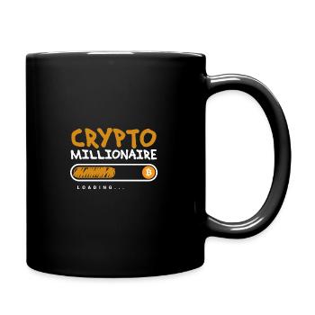 Krypto-Millionär Bitcoin Kryptowährung - Tasse einfarbig - Schwarz - Rechts