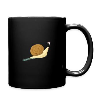 Snail with snail house - Full Colour Mug - black - Right
