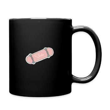 Pink skateboard - Full Colour Mug - black - Right