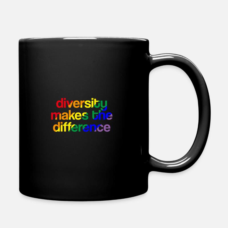 diversity makes the difference - Tasse einfarbig - Schwarz