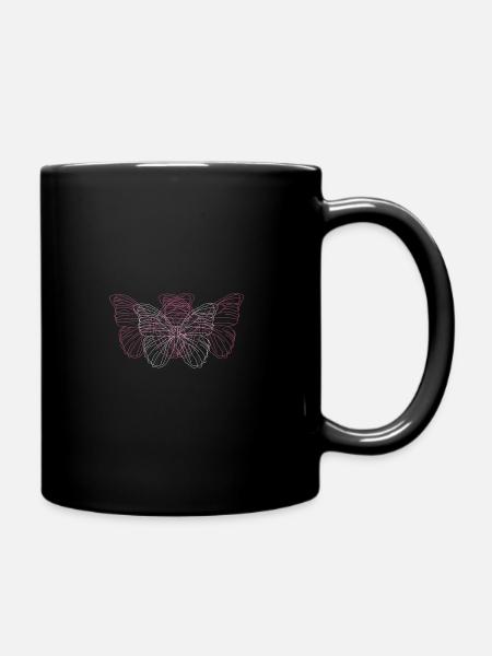 3 Butterflys - Tasse einfarbig - Schwarz
