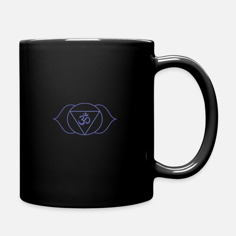 Om Blau - Tasse einfarbig - Schwarz