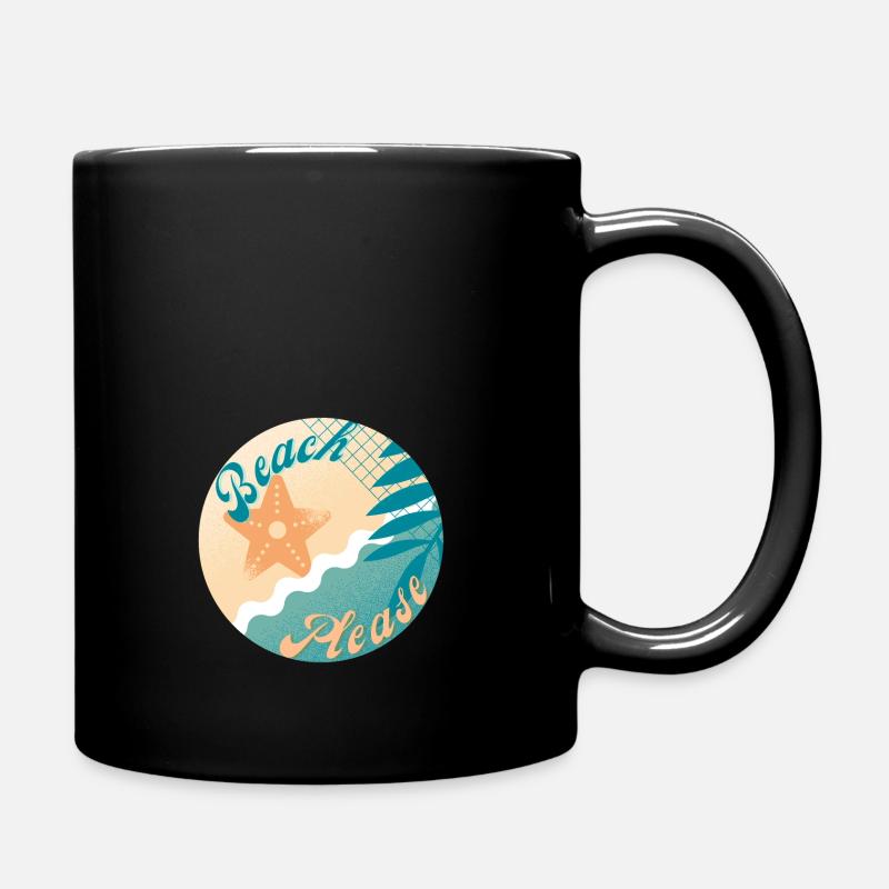 Beach please - Full Colour Mug - black