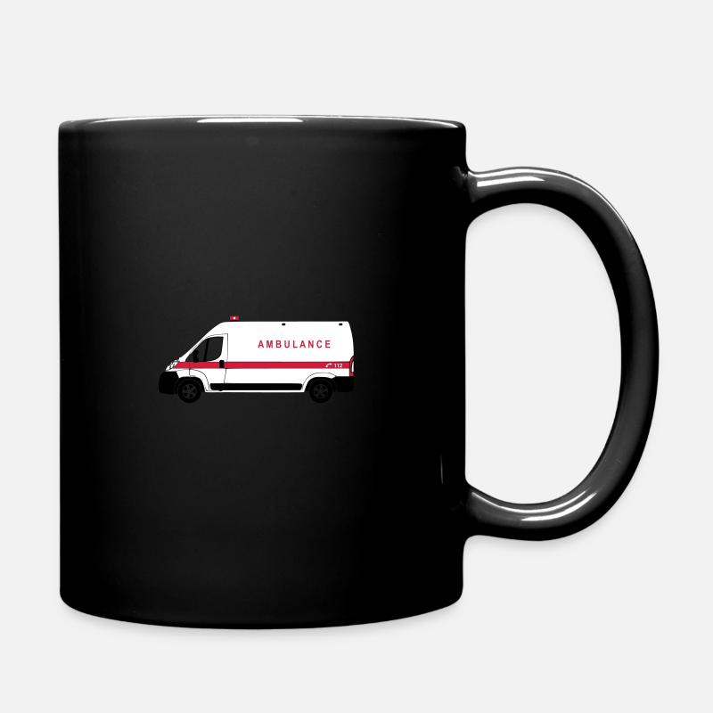Krankenwagen - Tasse einfarbig - Schwarz