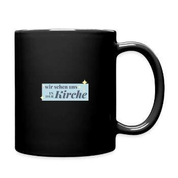 Wir sehen uns in der Kirche - Tasse einfarbig - Schwarz - Rechts