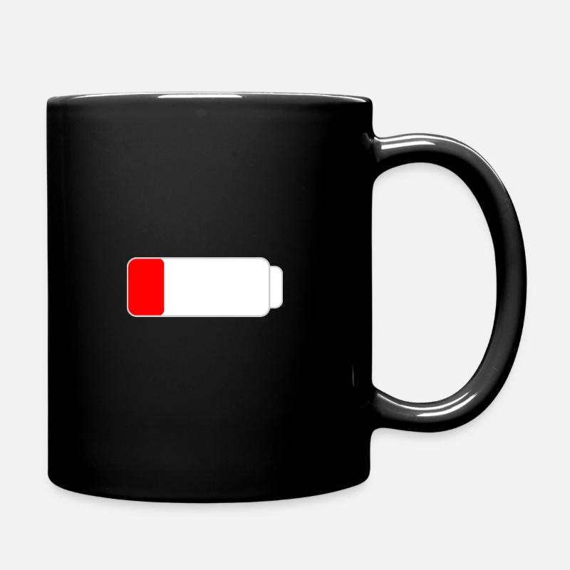 Pas de batterie - Batterie Vide - Batterie vide - Mug uni - noir