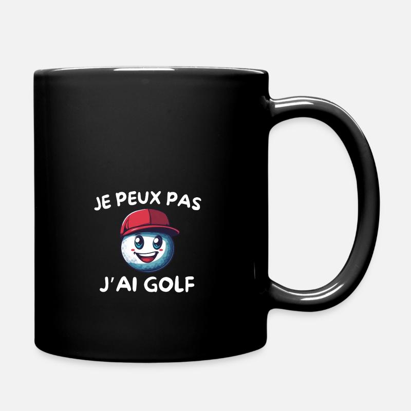 Golf Lachen garantiert - Tasse einfarbig - Schwarz