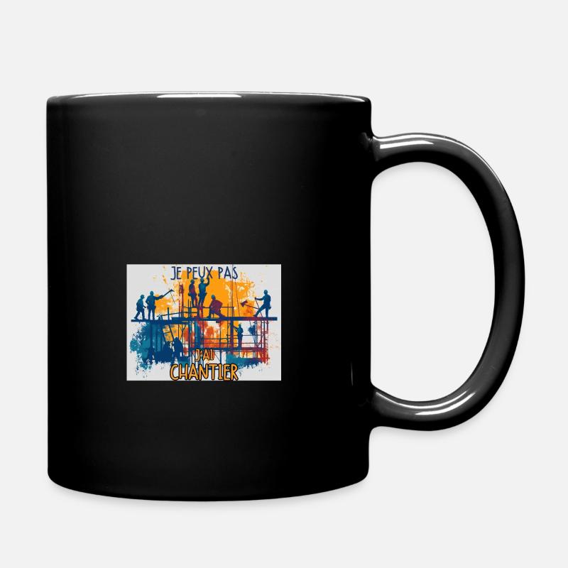 Arbeiterbaustelle: Lachen garantiert - Tasse einfarbig - Schwarz