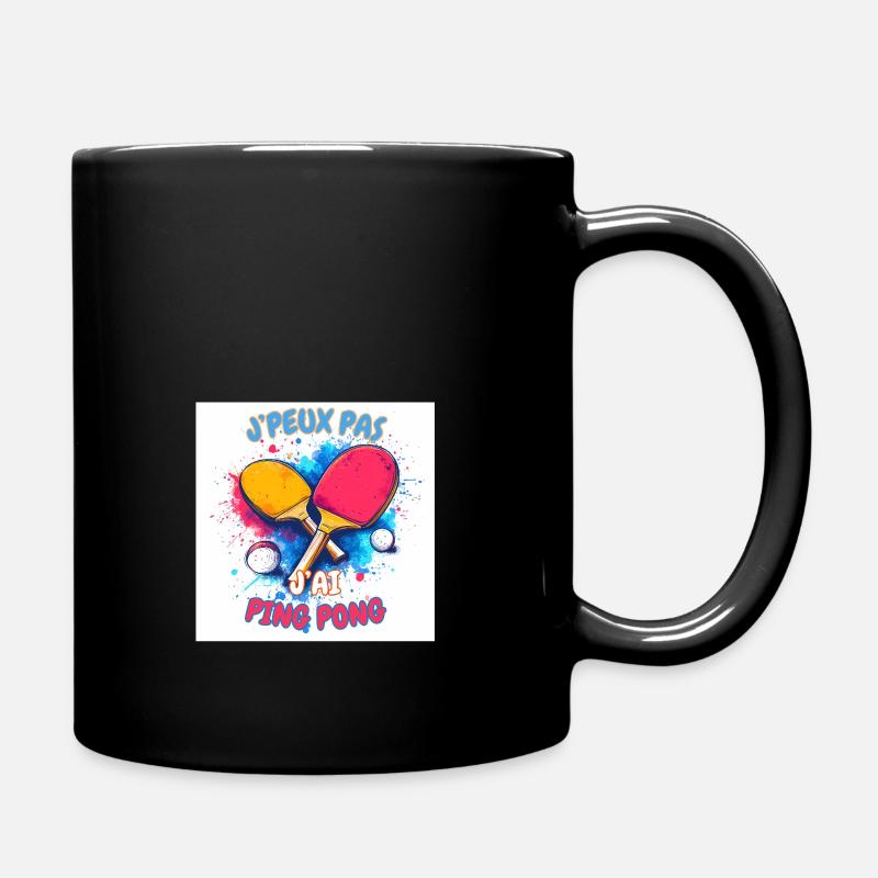 Ping Pong Modus voller Lachen - Tasse einfarbig - Schwarz